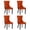 Orange-Black, variant on Velvet Dining Chairs Set of 2, Black Wooden Legs, Modern Tufted Velvet Upholstered Backrest with Nailhead Trim, Wing Back with Back Ring Pull, for Dining Room, Living Room, Office