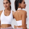thumbnail image 4 of Halter Neck Sports Bra for Women Push Up Sexy Backless Stretch High Impact Wireless Yoga Bras, 4 of 6