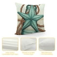 thumbnail image 4 of GOSMITH  Hello Summer Beach Shell Coral Coastal Decorative Throw Pillow Covers, Anchor Starfish Conch Wreath Nautical Cushion Case Decor, Sea Ocean Plaid Farmhouse Sofa Couch Decoration, 4 of 5