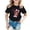 Black, variant on Toddler Girls T Shirts Kid Graphic Round Neck Short Sleeve Cute Summer Tops Size 3-4T