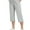 Light Gray, variant on Women's Capri Lounge Pants with Pockets Crop Pants Drawstring Cotton Sweatpants