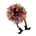 thumbnail image 4 of Guirnalda de pierna de sombrero de bruja de Halloween con adornos de bruja araña para puerta delantera, 4 of 9