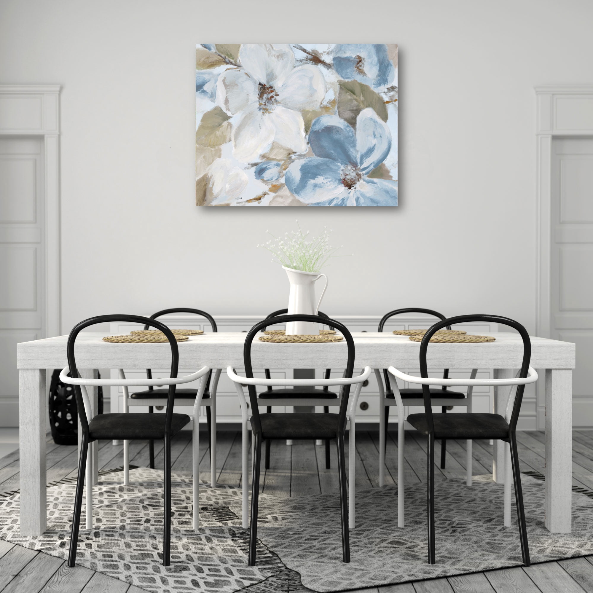 Courtside Market Blue Silently Bloom I Gallery-Wrapped Canvas Wall Art, 16x20