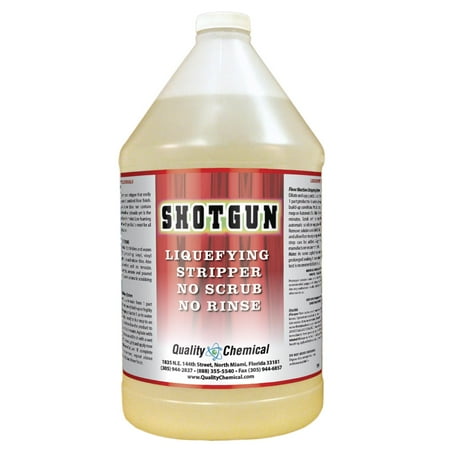 Shotgun No-Rinse High Power Floor Wax Stripper - 1 gallon (128 (Best Floor Wax For Vinyl)