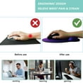 thumbnail image 2 of Mouse Pad with Wrist Support, Ergonomic Mouse Pad with Memory Foam Wrist Rest Cushion, Non-Slip Rubber Base Gaming Mice Pad for Home Office Computer Laptop, Purple Marble, 2 of 14