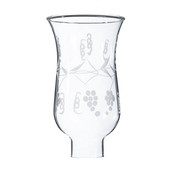 B&P Lamp® Small 1 5/8" X 6 1/2" Cut "Grapes" Hurricane Shade