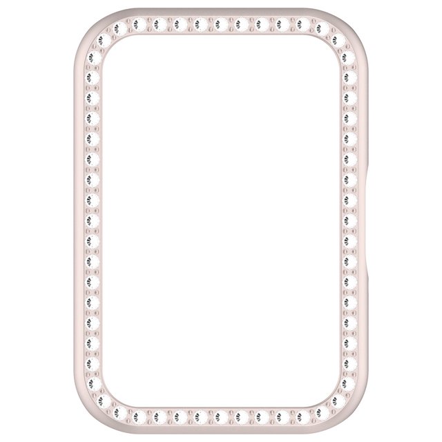 Funda protectora con incrustaciones de diamantes para PC marco a prueba de polvo para reloj media funda antiarañazos para Samsung Galaxy Fit 3 SM-R390