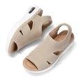 thumbnail image 3 of Pennysue Women Walking Sandals Air Cushion Platform Breathable Knit Slip On Summer Shoes for Daily Walk Beach Travel, 3 of 8