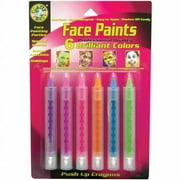 Dab'N Stic Push Up Face Paint, 6 Count, Brilliant