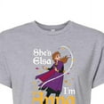 thumbnail image 3 of Disney Frozen 2 - She's Elsa, I'm Anna - Juniors Cropped Cotton Blend T-Shirt, 3 of 5