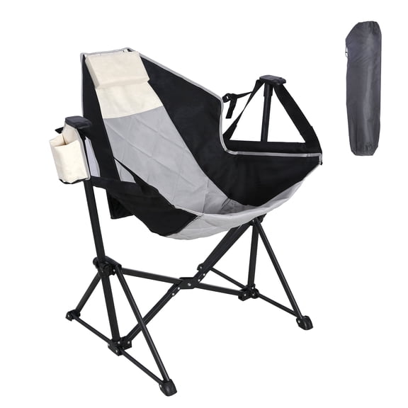 Hammock Camping Chair,Adjustable Backrest,Portable Folding,Detachable Cup Holder,Durable Fabric,Supports up to 300lbs