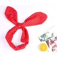 thumbnail image 2 of Diadema: 1 diadema de lunares de algodón con lazo rojo para mujeres y niñas Feliz Sencillez, 2 of 3