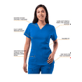 thumbnail image 3 of Adar Pro Breakthrough Plus Ensemble de Sarrau pour Femmes - Haut à Col en V Amélioré et Pantalon à Multiples Poches, 3 of 7