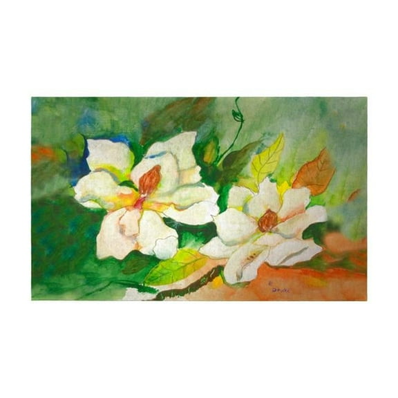 Betsy Drake DM251G Magnolias Door Mat - 30 x 50 in.