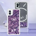 thumbnail image 2 of Glitter Liquid Case for Nothing Phone 1 for Gi     Women, Bling Quicksand Clear Soft TPU Cover Shiny Sparkle Luxury Floating Protective Case for Nothing Phone 1      Purple, 2 of 14