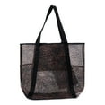 thumbnail image 3 of Time and Tru Women's Mesh Beach Tote Handbag, Cheetah, 3 of 5