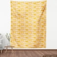 thumbnail image 4 of Ambesonne Geometric Fabric by the Yard Upholstery, Continuous Swirly Lines, 3 Yards, Pale Orange Marigold, 4 of 5