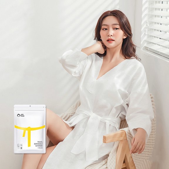 SWETRACE 1Pack Disposable Robes for Spa in White Cotton for Women