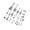 Silver, variant on 21Pcs Charms, Music Elements Musical Instrument Beads Pendants for Necklace Bracelet Jewelry Making