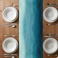 thumbnail image 4 of Table Runner 72 Inches Long for Kitchen Dining, Blue Teal Ombre Dresser Scarf Farmhouse, Dining Table Decorations for Wedding/Parties, Coastal Beach Modern Abstract Art 16 x 72 In, 4 of 8