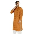 thumbnail image 3 of Atasi Indian Designer Kurta For MensParty Wear DressEmbroideredEthnic Solid Long Cotton Shirt, 3 of 7