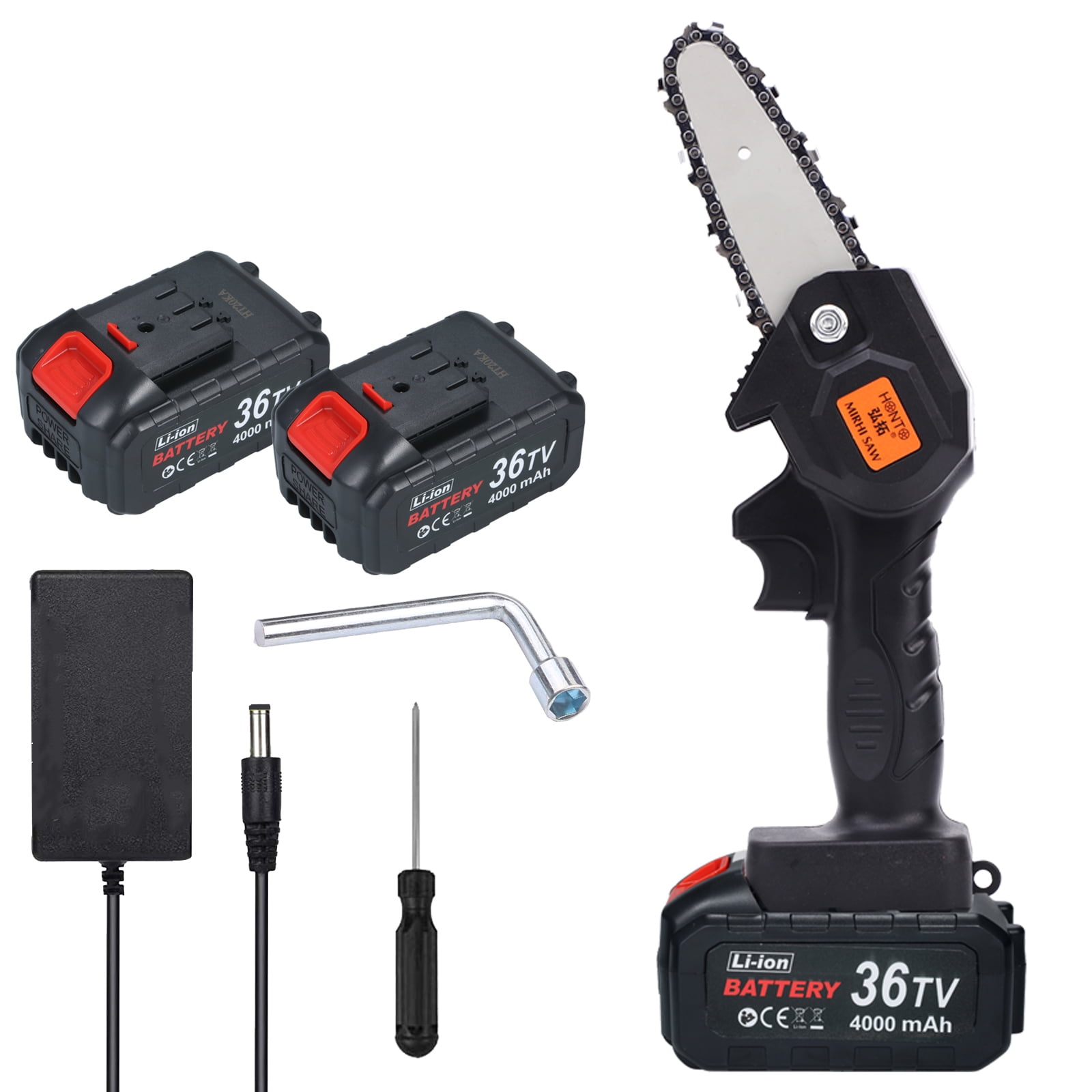 4 Inch Mini Electric Saw 21V Cordless Electric Portable Chainsaw One