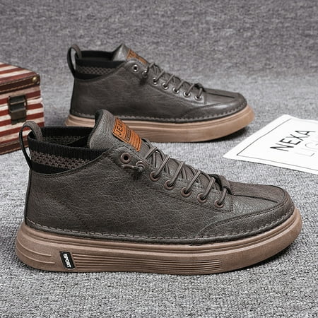 

Spring High-top Casual Men‘s Shoes Sports Sneakers Wear-resistant Labor Protection Tooling Trendy Shoes Men‘s Shoes Korean Style Boots