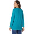 Woman Within Women S Plus Size Embroidered Thermal Henley Tee Long Underwear Top