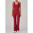 thumbnail image 2 of SKQIT Flare Workout Jumpsuits for Women One Piece Sleeveless Scrunch Butt Lifting Gym Bodysuit Sexy Backless Yoga Outfits, 2 of 7
