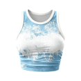 thumbnail image 4 of Bibifish Womens Tank Tops Crew Neck Mountain Splash Print Camisoles Cropped Summer Sleeveless Shirts, 4 of 4