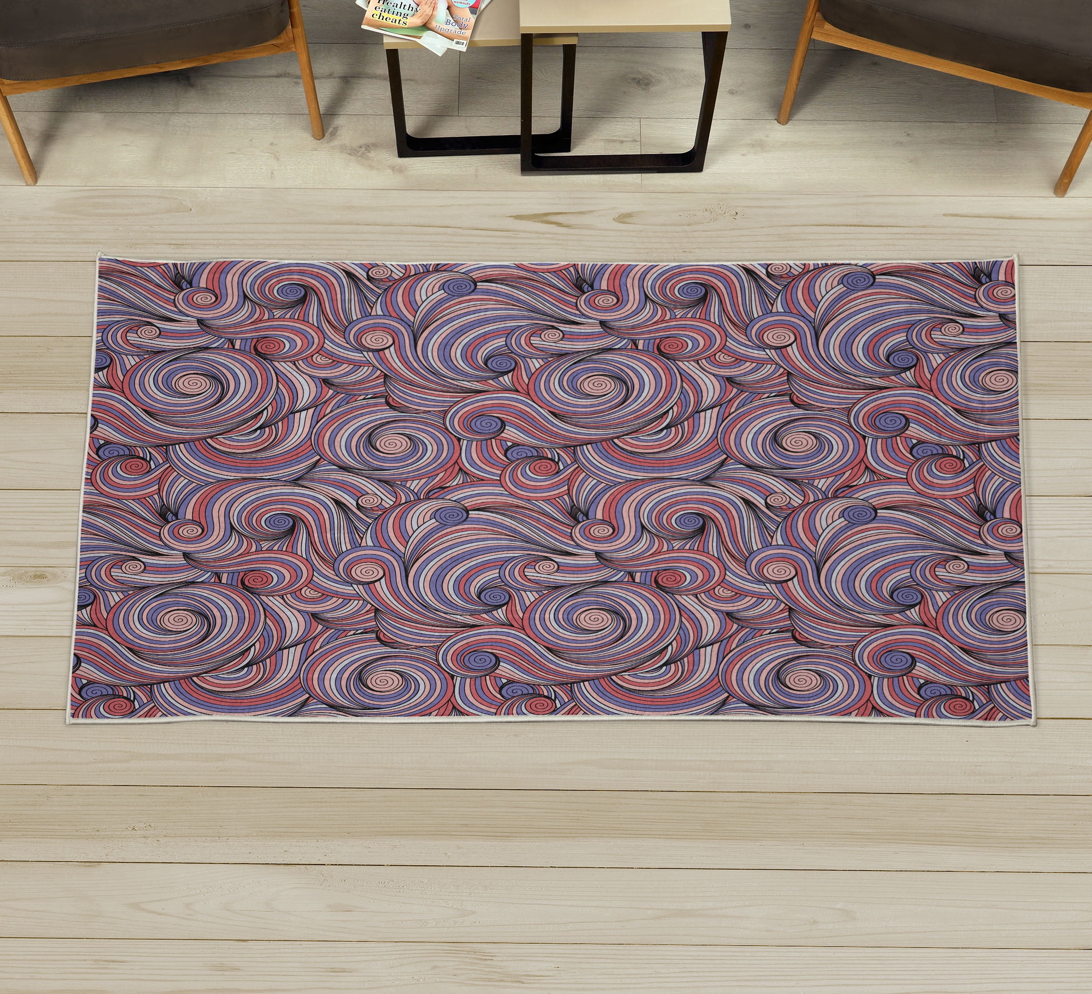Celebration Rug East Decorative Rug, Modern Autumn Season Wavy Holiday Festival ...