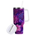 thumbnail image 2 of 40 oz Insulated Stainless Steel Tumbler Double Wall Stainless Steel Tumbler with 2-Way Drinking Lavender Bohemian Pattern, 2 of 9