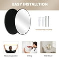 thumbnail image 4 of MCQ Wall Mirror, 20-inch Round Black, Decorative for Living Room Bedroom​, 4 of 7