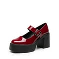 thumbnail image 2 of Women’s Round Toe Chunky Heels Mary Janes Pump Shoes, 2 of 6