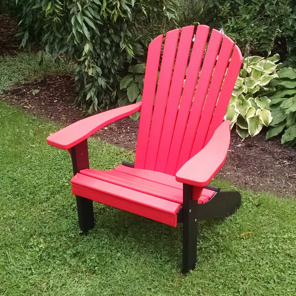 A & L Recycled Plastic Two-Tone Fanback Adirondack Chair - Walmart.com