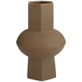 thumbnail image 4 of Dahlia Studios Emery Brown Ceramic Hexagonal Vases Set of 2, 4 of 9