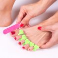 thumbnail image 3 of 100 pares de separadores de dedos desechables para uñas, para hombres y mujeres (verdes), 3 of 7
