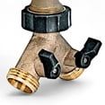 thumbnail image 2 of Dual-Flow Two-Way Y-Hose Connector, Connects Two Hoses to One Faucet, Aluminum with Stainless Steel Valves, 2 of 2