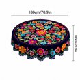 thumbnail image 2 of StlyGar 60In Black Flower Round Tablecloth Water Resistant SpillProof Table Cloth, 2 of 5
