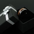 thumbnail image 4 of Tungsten Rings for Men Wedding Bands for Him 8mm Silver Wood & Arrow, 4 of 6