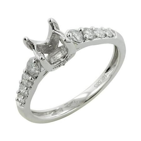 14K White Gold 0.42ct Prong Set Symphony of Love Diamond Women's Ring