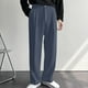 thumbnail image 1 of Pantalones largos de moda para hombre, con cordón, cintura elástica, color liso, informales, largos, de chándal, de pierna recta, holgados, casuales, blancos, de pierna ancha, para hombre., 1 of 6