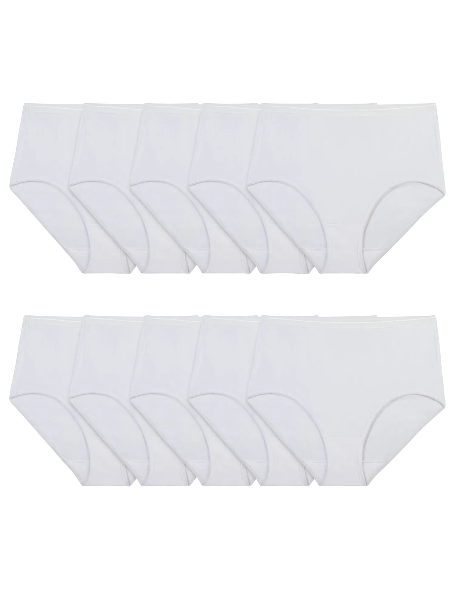 Fruit of the Loom Women's Cotton Brief Underwear, 10-Pack