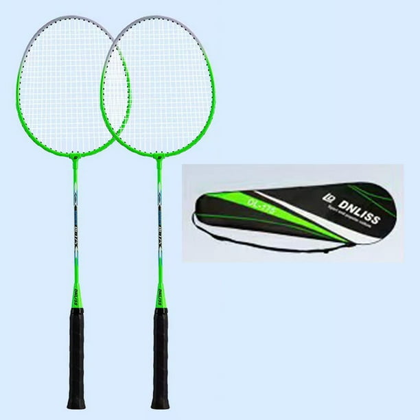 Juego de 2 raquetas de bádminton, equipo de bádminton, raqueta de bádminton duradera para con bolsa de almacenamiento