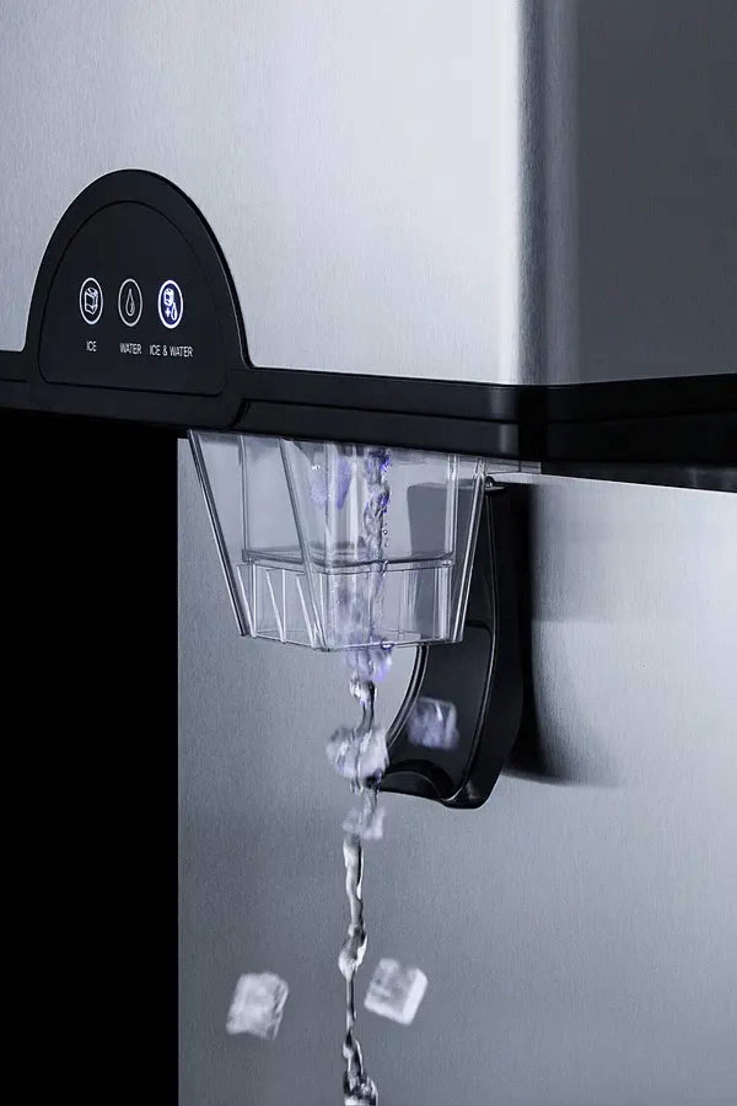 Accucold AIWD282FLTR 17" Adjustable Countertop Nugget Ice  Water Dispenser w/ Filter Kit, 282 lb/day, UV
