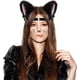 thumbnail image 4 of Diadema con orejas de gato, diadema de gato, accesorios para el cabello para mujeres, niñas, fiesta, Halloween, cumpleaños, cosplay (pelo en polvo negro) oso de fresa Electrónica, 4 of 5