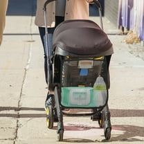 Minkissy Black Mesh Stroller Organizer Bag with Multiple Pockets for Baby Supplies and Essentials, and Practical Design