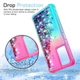 thumbnail image 6 of Galaxy A03S Case,Samsung 03S Case with HD Screen Protector,Gradient Quicksand Glitter Liquid Floating Waterfall Durable Girls Cute Phone Case for Samsung Galaxy A03S (Purple/Blue), 6 of 15
