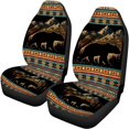 thumbnail image 6 of Qpednta Forest Bear Car Seat Covers Full Set 4 Pcs Front Seats and Rear Bench Cover Protector Removable Automotive Accessories Easy to Install Universal Fit Most Cars, 6 of 7