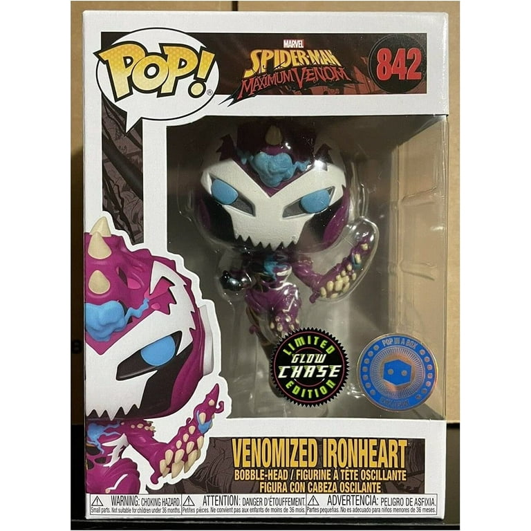 Funko POP! Marvel CHASE Venomized Ironheart #842 [Glows in